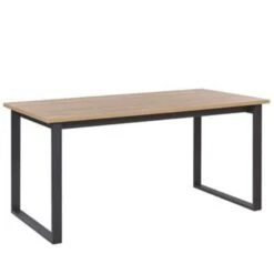 Beliani Eettafel BERLIN - Donkere Houtkleur Vezelplaat