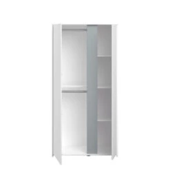 Kledingkast Bobby 2-deurs - Wit - 182x90x51 Cm 8 Kledingkast Bobby 2-deurs - Wit - 182x90x51 Cm -Woonmeubelwinkel 12409010 0102