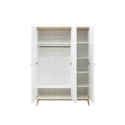 Bopita Paris 3-deurskast - Wit/Eiken -Woonmeubelwinkel 1260012759 0102