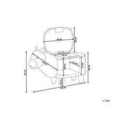 Beliani Dierenhocker ALPACA - Wit Polyester, Katoen -Woonmeubelwinkel 1275307452 0104