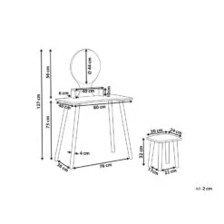 Beliani Kaptafel TOULOUGES - Wit Vezelplaat 8 Beliani Kaptafel TOULOUGES - Wit Vezelplaat -Woonmeubelwinkel 128581dc0a03402f8d2f218d923d43eb
