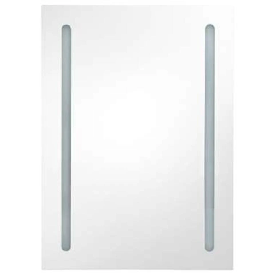 VidaXL Badkamerkast Met Spiegel En LED 50x13x70 Cm 6 VidaXL Badkamerkast Met Spiegel En LED 50x13x70 Cm - Afbeelding 4