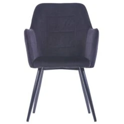 VidaXL Eetkamerstoelen 2 St Fluweel Zwart 8 VidaXL Eetkamerstoelen 2 St Fluweel Zwart -Woonmeubelwinkel 1376376407 0102