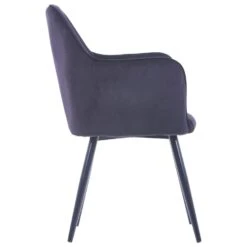 VidaXL Eetkamerstoelen 2 St Fluweel Zwart 9 VidaXL Eetkamerstoelen 2 St Fluweel Zwart -Woonmeubelwinkel 1376376407 0103