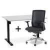 MRC EASY Set - Zit-sta Bureau + Bureaustoel - 140x80 - Grijs -Woonmeubelwinkel 1383911462