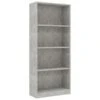 VidaXL Boekenkast Met 4 Schappen 60x24x142 Cm Bewerkt Hout Betongrijs -Woonmeubelwinkel 1395319138