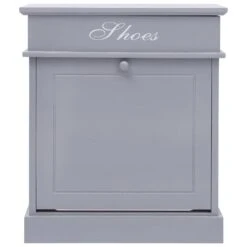 VidaXL Schoenenkast 50x28x58 Cm Paulowniahout Grijs 8 VidaXL Schoenenkast 50x28x58 Cm Paulowniahout Grijs -Woonmeubelwinkel 1398666933 0102