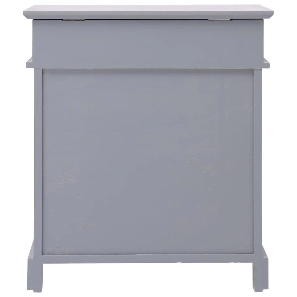 VidaXL Schoenenkast 50x28x58 Cm Paulowniahout Grijs 6 VidaXL Schoenenkast 50x28x58 Cm Paulowniahout Grijs - Afbeelding 4