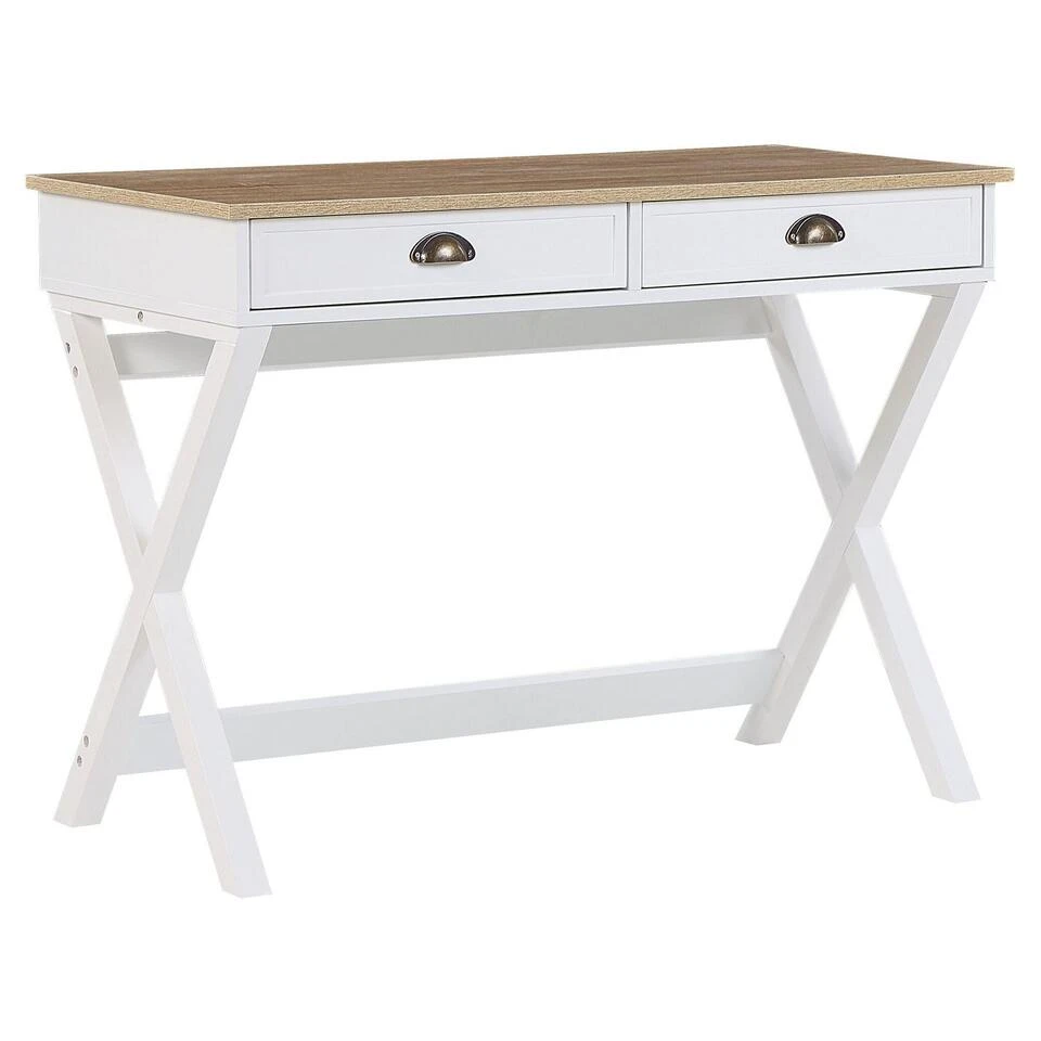 Beliani Bureau EKART - Wit Vezelplaat 3 Beliani Bureau EKART - Wit Vezelplaat