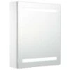 VidaXL Badkamerkast Met Spiegel En LED 50x13,5x60 Cm -Woonmeubelwinkel 1487036703