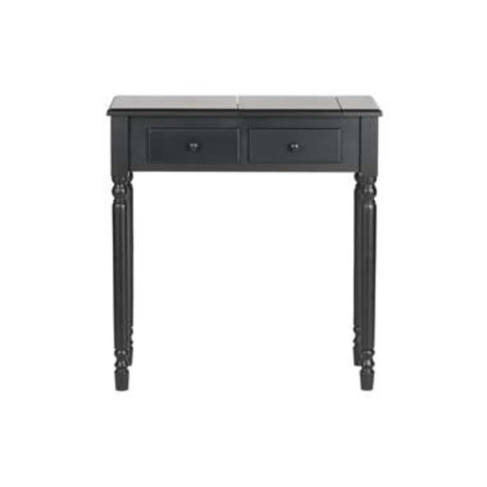 WOOOD Romy Hal/kaptafel - Hout - Zwart - 78x75x38 5 WOOOD Romy Hal/kaptafel - Hout - Zwart - 78x75x38 - Afbeelding 3