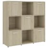 VidaXL Boekenkast 90x30x90 Cm Spaanplaat Sonoma Eikenkleurig -Woonmeubelwinkel 1537941686