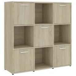 VidaXL Boekenkast 90x30x90 Cm Spaanplaat Sonoma Eikenkleurig