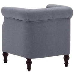 VidaXL Fauteuil Stof Lichtgrijs 9 VidaXL Fauteuil Stof Lichtgrijs -Woonmeubelwinkel 1558163649 0103