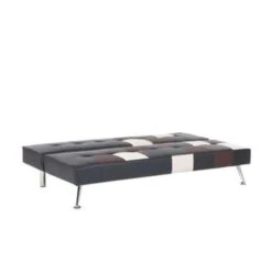 Beliani Driezitsbank - OLSKER Zwart Kunstleer -Woonmeubelwinkel 163113f6e21d4c009d8c28f88b8995ba