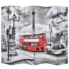 VidaXL Kamerscherm Inklapbaar Londen Bus 228x170 Cm Zwart En Wit -Woonmeubelwinkel 1666107554