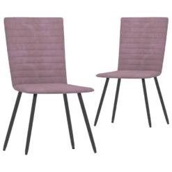 VidaXL Eetkamerstoelen 2 St Fluweel Roze