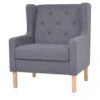 VidaXL Fauteuil Stof Grijs -Woonmeubelwinkel 1727154074