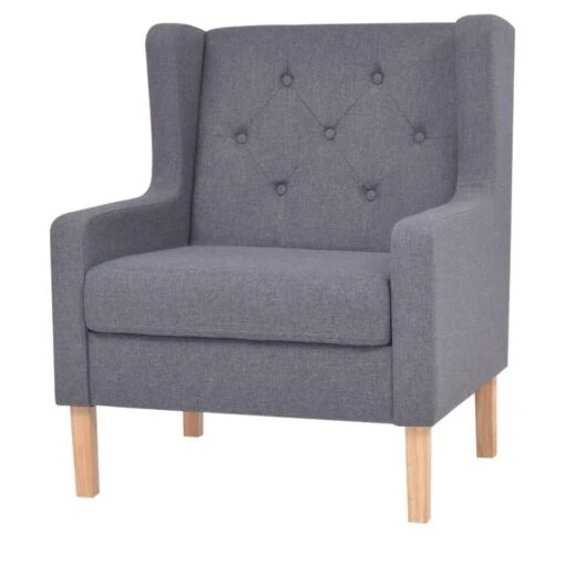 VidaXL Fauteuil Stof Grijs