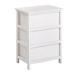 Beliani Nachtkast LUIS - Wit Paulowniahout -Woonmeubelwinkel 1811601696 0104