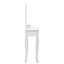 VidaXL Kaptafelset Met Kruk 50x59x136 Cm Paulowniahout Wit 8 VidaXL Kaptafelset Met Kruk 50x59x136 Cm Paulowniahout Wit -Woonmeubelwinkel 1832c287fa53445191b9c6b1e598ae39