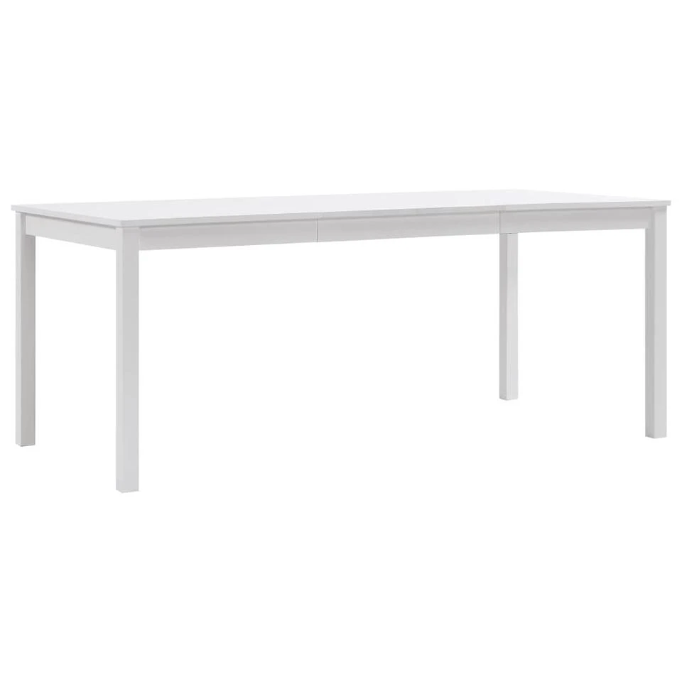 VidaXL Eettafel 180x90x73 Cm Grenenhout Wit 3 VidaXL Eettafel 180x90x73 Cm Grenenhout Wit