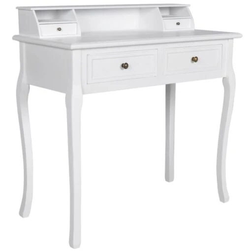 VidaXL Kaptafel Femke Met Lades Wit