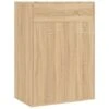 VidaXL Schoenenkast 60x35x84 Cm Bewerkt Hout Sonoma Eikenkleurig -Woonmeubelwinkel 1886886532