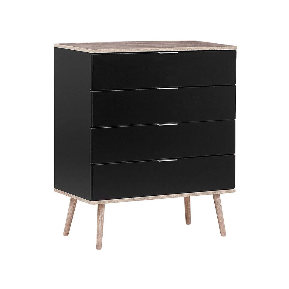 Beliani Commode WALPI - Zwart Vezelplaat, Mdf 3 Beliani Commode WALPI - Zwart Vezelplaat, Mdf