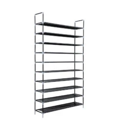 Schoenenrek Voor 50 Paar - Zwart - 10 Etages 8 Schoenenrek Voor 50 Paar - Zwart - 10 Etages -Woonmeubelwinkel 1920519519 0102