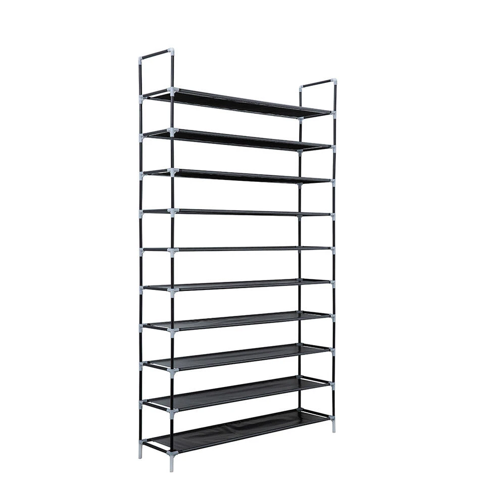 Schoenenrek Voor 50 Paar - Zwart - 10 Etages 5 Schoenenrek Voor 50 Paar - Zwart - 10 Etages - Afbeelding 3