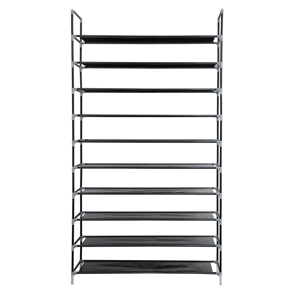 Schoenenrek Voor 50 Paar - Zwart - 10 Etages 6 Schoenenrek Voor 50 Paar - Zwart - 10 Etages - Afbeelding 4