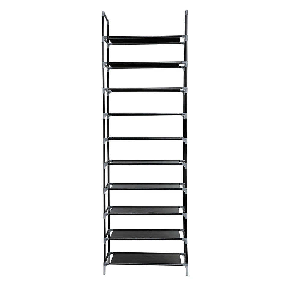 Schoenenrek Voor 20 Paar - Zwart - 10 Etages 6 Schoenenrek Voor 20 Paar - Zwart - 10 Etages - Afbeelding 4