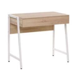 Beliani Bureau CARTER - Lichte Houtkleur Mdf