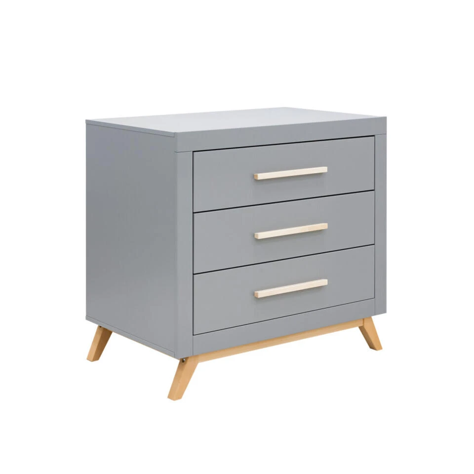 Bopita Fenna Commode Met 3 Laden - Grey/Natural 3 Bopita Fenna Commode Met 3 Laden - Grey/Natural