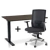 MRC COMFORT Set - Zit-sta Bureau + Stoel - 120x80 - Bruin Eiken -Woonmeubelwinkel 1983484669