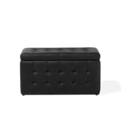 Beliani Ottomaan MICHIGAN - Zwart Kunstleer -Woonmeubelwinkel 1b6f5ee3617a42f9bcdaf65c02347fb8