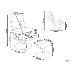 Beliani Massagestoel LEGEND - Grijs Kunstleer -Woonmeubelwinkel 1cf39a5a39344aa292aab54ba75f1a90