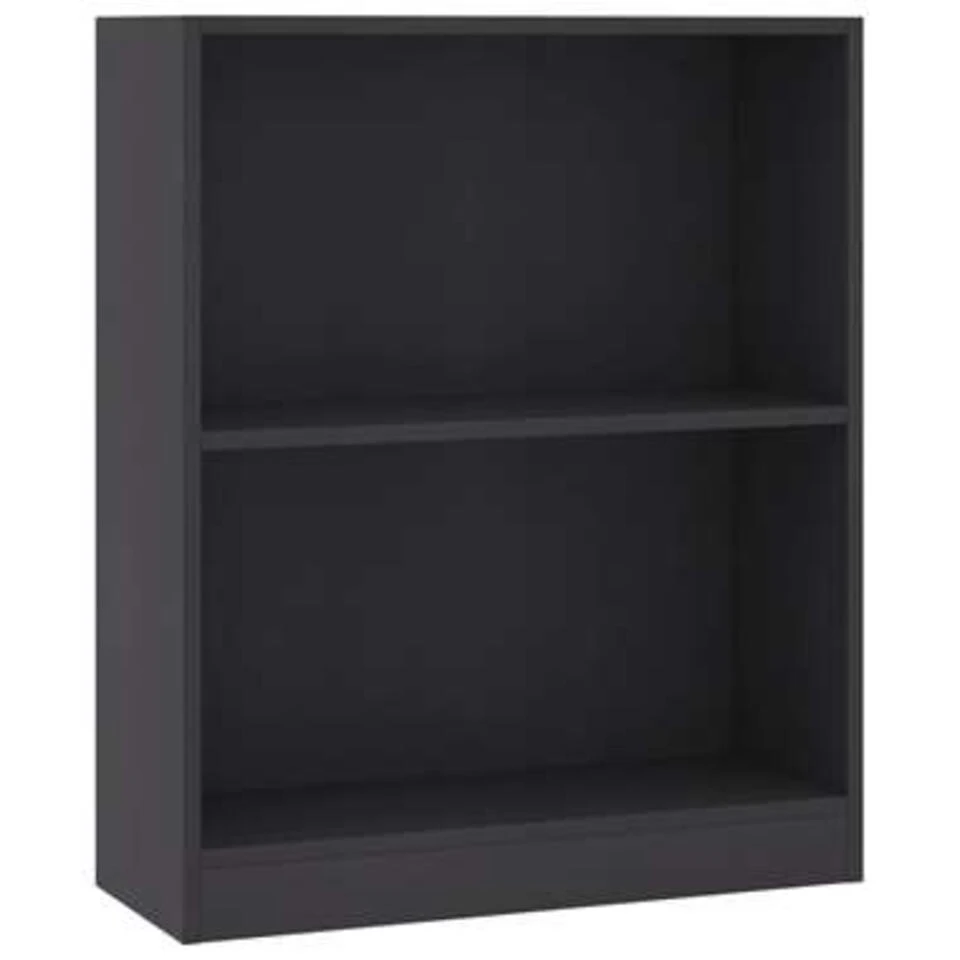 VidaXL Boekenkast 60x24x74,5 Cm Bewerkt Hout Grijs 4 VidaXL Boekenkast 60x24x74,5 Cm Bewerkt Hout Grijs - Afbeelding 2