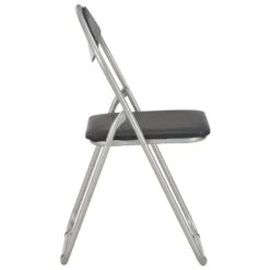 VidaXL Eetkamerstoelen Inklapbaar 2 St Kunstleer Zwart -Woonmeubelwinkel 22164119ed79442a9038f575af0e95e6