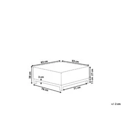 Beliani Ottomaan ROVIGO - Grijs Polyester -Woonmeubelwinkel 2238ba87515945cfbe7007e9462ae7a9
