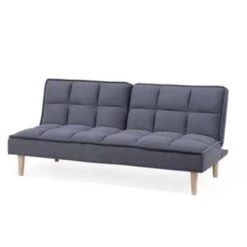 Beliani Driezitsbank - SILJAN Grijs Polyester -Woonmeubelwinkel 24eb2e6790b440ed8a0aa37adad8ae16