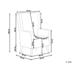 Beliani Oorfauteuil ONEIDA - Geel Fluweel -Woonmeubelwinkel 2719461da80643cf89ffa5f3f9a9126d 2