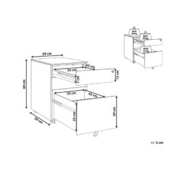 Beliani Kantoorkast CAMI - Blauw Staal -Woonmeubelwinkel 2733fa06b4d046128f281fdc23780552 1