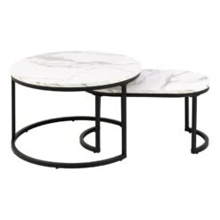 Sohome Salontafel Margalit - Set Van 2 Stuks - Marmerlook - Wit -Woonmeubelwinkel 28191cfa15764dceb2c41378dd90cd11