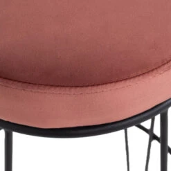 Barkruk Roze Velvet Stof - Ø 32cm - Zithoogte 75cm - Zonder Armleuning - Giga -Woonmeubelwinkel 28e42a8a31854397a3cffb97447d6a58