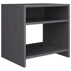 VidaXL 2x Nachtkastje Spaanplaat Grijs Bedtafeltje Bedkast Nachtkastjes Meubel -Woonmeubelwinkel 33e2ae8763bd44e9bf33665fe39f822d