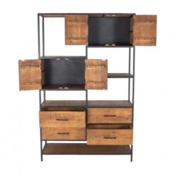 Giga Meubel Vakkenkast - 4-lades - 4-deurs - 120x40x190cm - Milay -Woonmeubelwinkel 360b3d5358a44dc2b9fbf74c5e31268e