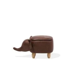 Beliani Dierenhocker ELEPHANT - Bruin Kunstleer 7 Beliani Dierenhocker ELEPHANT - Bruin Kunstleer -Woonmeubelwinkel 3661f3c339904eb98e5e020f065774c3