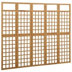 VidaXL Kamerscherm/trellis Met 5 Panelen 201,5x180 Cm Vurenhout -Woonmeubelwinkel 3f8990de3f92433f849c9c7479e6b5ec